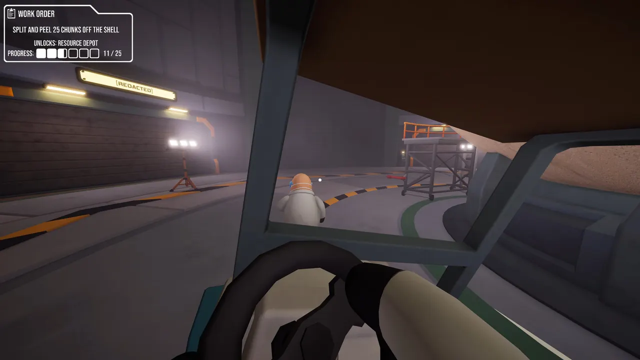 Driving a golf cart through the lab